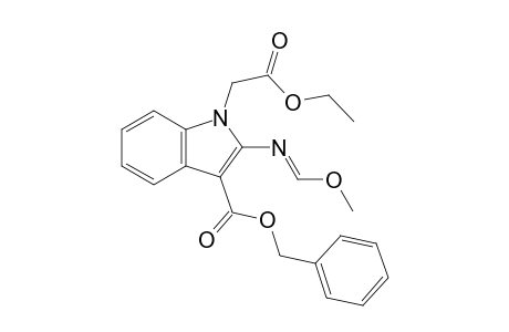 (phenylmethyl) 1-(2-ethoxy-2-oxidanylidene-ethyl)-2-[(E)-methoxymethylideneamino]indole-3-carboxylate