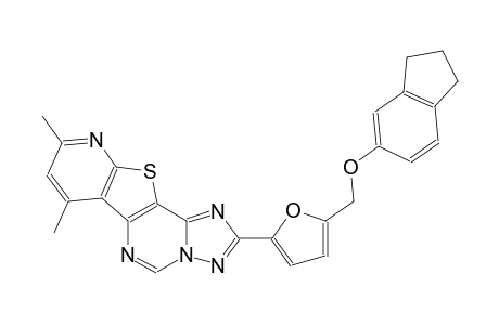 2-{5-[(2,3-dihydro-1H-inden-5-yloxy)methyl]-2-furyl}-7,9-dimethylpyrido[3',2':4,5]thieno[2,3-e][1,2,4]triazolo[1,5-c]pyrimidine