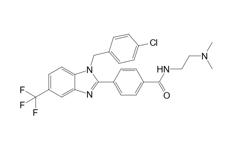 4-[1-[(4-chlorophenyl)methyl]-5-(trifluoromethyl)benzimidazol-2-yl]-N-(2-dimethylaminoethyl)benzamide
