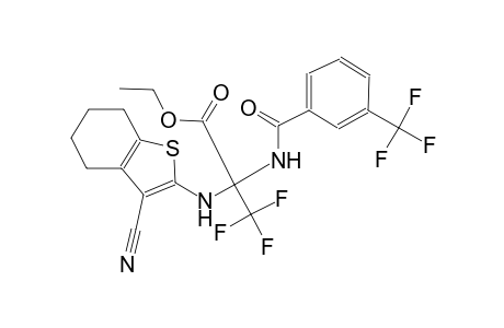 alanine, N-(3-cyano-4,5,6,7-tetrahydrobenzo[b]thien-2-yl)-3,3,3-trifluoro-2-[[3-(trifluoromethyl)benzoyl]amino]-, ethyl ester
