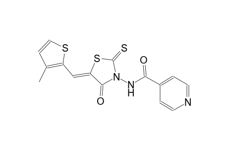 4-pyridinecarboxamide, N-[(5Z)-5-[(3-methyl-2-thienyl)methylene]-4-oxo-2-thioxothiazolidinyl]-