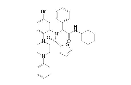 N-(5-Bromo-2-(4-phenylpiperazin-1-yl)phenyl)-N-(2-(cyclohexylamino)-2-oxo-1-phenylethyl)thiophene-2-carboxamide
