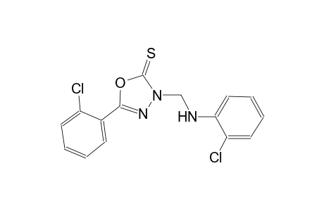 3-[(2-chloroanilino)methyl]-5-(2-chlorophenyl)-1,3,4-oxadiazole-2(3H)-thione
