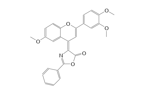 (4Z)-4-[2-(3,4-dimethoxyphenyl)-6-methoxy-4H-chromen-4-ylidene]-2-phenyl-1,3-oxazol-5(4H)-one