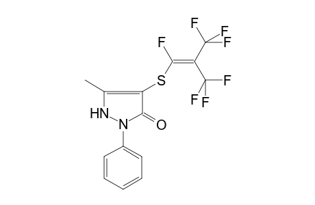 5-Methyl-2-phenyl-4-(1,3,3,3-tetrafluoro-2-trifluoromethyl-propenylsulfanyl)-1,2-dihydro-pyrazol-3-one