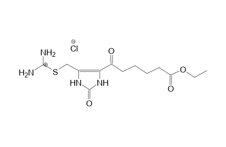 2-((5-(6-ethoxy-6-oxohexanoyl)-2-oxo-2,3-dihydro-1H-imidazol-4-yl)methyl)isothiouronium chloride