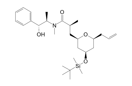 (S)-3-((2R,4R,6S)-6-Allyl-4-((tert-butyldimethylsilyl)oxy)tetrahydro-2H-pyran-2-yl)-N-((1R,2R)-1-hydroxy-1-phenylpropan-2-yl)-N,2-dimethylpropanamide