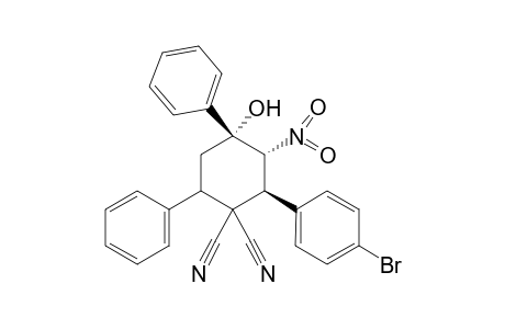 (2S,3R,4R)-2-(4-Bromo-phenyl)-4-hydroxy-3-nitro-4,6-diphenyl-cyclohexane-1,1-dicarbonitrile