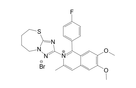 6,7-DIMETHOXY-1-(4-FLUOROPHENYL)-3-METHYL-N-(5',6',7',8'-TETRAHYDRO-[1,2,4]-TRIAZOLO-[5,1-B]-[1,3]-THIAZEPIN-2'-YL)-ISOQUINOLINIUM-BROMIDE