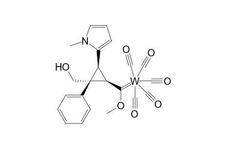 Pentacarbonyl{[(1R*,2R*,3S*)-2-hydroxymethyl-2-phenyl-3-(1-methyl-1H-pyrrol-2-yl)cyclopropyl]methoxymethylene}tungsten