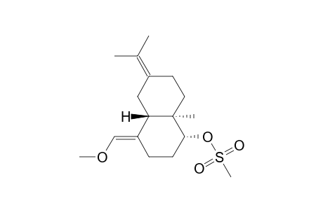 (1.alpha.,4a.beta.,8a.alpha.)-(+-)-Decahydro-4-(1-methoxymethylene)-8a-methyl-6-(1-methylethylidene)-1-[(methylsulfonyl)oxy]naphthalene