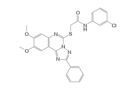 N-(3-chlorophenyl)-2-[(8,9-dimethoxy-2-phenyl[1,2,4]triazolo[1,5-c]quinazolin-5-yl)sulfanyl]acetamide