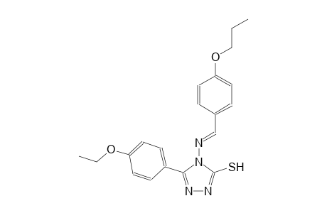 5-(4-ethoxyphenyl)-4-{[(E)-(4-propoxyphenyl)methylidene]amino}-4H-1,2,4-triazol-3-yl hydrosulfide