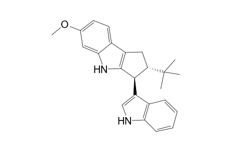 (2RS,3RS)-2-t-butyl-3-(indol-3'-yl)-6-methoxy-1,2,3,4-tetrahydrocyclopent[b]indole