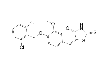 (5E)-5-{4-[(2,6-dichlorobenzyl)oxy]-3-methoxybenzylidene}-2-thioxo-1,3-thiazolidin-4-one