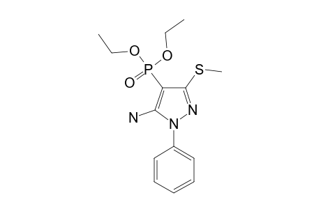 DIETHYL-(5-AMINO-3-METHYLSULFANYL-1-PHENYL-1H-PYRAZOL-4-YL)-PHOSPHONATE