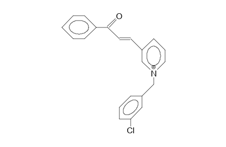 3-(3-Chloro-benzyl)-3-azonia-chalcone cation