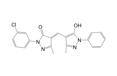 3H-pyrazol-3-one, 2-(3-chlorophenyl)-2,4-dihydro-4-[(5-hydroxy-3-methyl-1-phenyl-1H-pyrazol-4-yl)methylene]-5-methyl-, (4E)-
