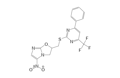 imidazo[2,1-b]oxazole, 2,3-dihydro-5-nitro-2-[[[4-phenyl-6-(trifluoromethyl)-2-pyrimidinyl]thio]methyl]-