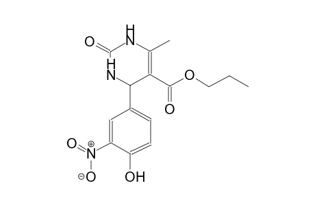 5-pyrimidinecarboxylic acid, 1,2,3,4-tetrahydro-4-(4-hydroxy-3-nitrophenyl)-6-methyl-2-oxo-, propyl ester