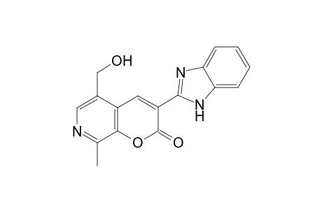 3-(1H-benzimidazol-2-yl)-5-(hydroxymethyl)-8-methyl-2-pyrano[2,3-c]pyridinone