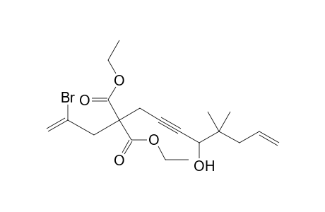 Diethyl 2-bromo-9,9-dimethyl-8-hydroxydodeca-1,11-dien-6-yne-4,4-dicarboxylate