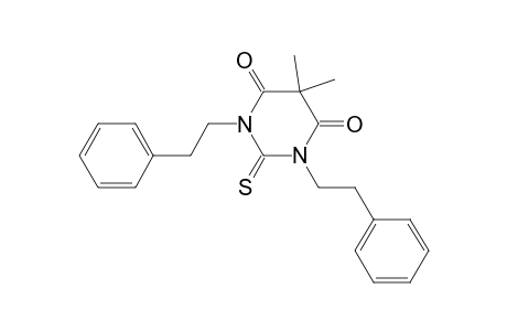 5,5-Dimethyl-1,3-diphenethyl-2-thioxo-hexahydropyrimidine-4,6-quinone