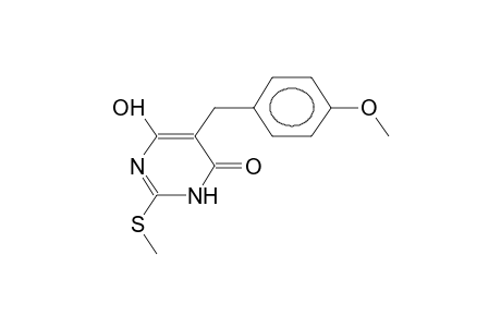 2-methylthio-5-(4-methoxybenzyl)-6-hydroxy-3,4-dihydropyrimidin-4-one