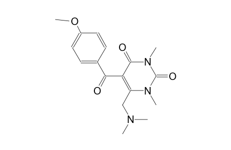 2,4(1H,3H)-pyrimidinedione, 6-[(dimethylamino)methyl]-5-(4-methoxybenzoyl)-1,3-dimethyl-