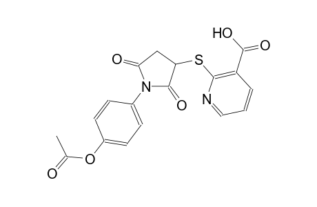 3-pyridinecarboxylic acid, 2-[[1-[4-(acetyloxy)phenyl]-2,5-dioxo-3-pyrrolidinyl]thio]-