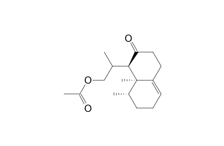 2(1H)-Naphthalenone, 1-[2-(acetyloxy)-1-methylethyl]-3,4,6,7,8,8a-hexahydro-8,8a-dimethyl- , [1R-[1.alpha.(S*),8.beta.,8a.beta.]]-