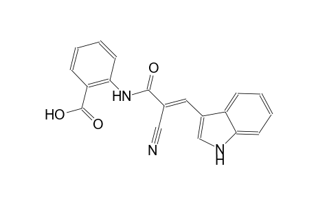 2-{[(2E)-2-cyano-3-(1H-indol-3-yl)-2-propenoyl]amino}benzoic acid