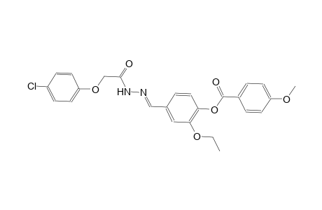 4-((E)-{[(4-chlorophenoxy)acetyl]hydrazono}methyl)-2-ethoxyphenyl 4-methoxybenzoate
