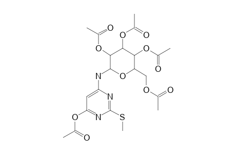 6-O-ACETYL-1,6-DIHYDRO-4-BETA-D-(2',3',4',6'-TETRA-O-ACETYL)-GLUCOPYRANOSYLAMINO-2-METHYLTHIO-PYRIMIDINE