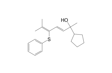 (E)-.alpha.-Methyl-.alpha.-[4-methyl-3-(phenylthio)-1,3-pentadienyl]cyclopentanemethanol