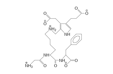 Glycyl-E-N-(4-<2-carboxyethyl>-3-carboxymethylpy rrol-2-ylmethyl)-L-lysyl-L-phenylalanine anion