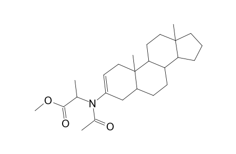 Alanine, N-acetyl-N-5.alpha.-androst-2-en-3-yl-, methyl ester, L-