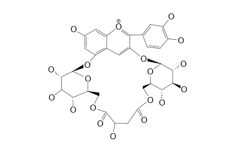 CYANIDIN-3,5-DI-O-GLUCOSIDE-(6'',6'''-MALYL-DIESTER)