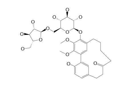 MYRICANONE-5-O-ALPHA-L-ARABINOFURANOSYL-(1->6)-BETA-D-GLUCOPYRANOSIDE