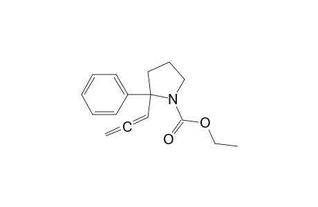 1-Pyrrolidinecarboxylic acid, 2-phenyl-2-(1,2-propadienyl)-, ethyl ester