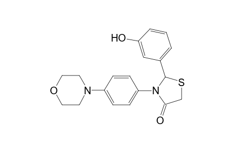 2-(3'-Hydroxyphenyl)-3-(4-N-morpholinophenyl)-1,3-thiazolidin-4-one