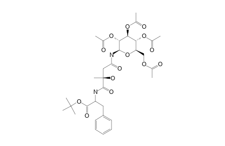 TERT.-BUTYL_N-[(2-S)-1,4-DIOXO-2-HYDROXY-2-METHYL-4-[(2,3,4,6-TETRA-O-ACETYL-BETA-D-GLUCOPYRANOSYL)-AMINO]-BUTYL]-PHENYLALANINATE