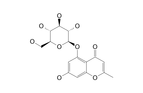 SCHUMANNIOFIOSIDE-A;2-METHYL-5,7-DIHYDROXY-CHROMONE-5-O-BETA-D-GLUCOPYRANOSIDE