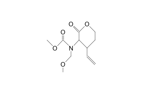 4-Ethenyl-3-(<methoxycarbonyl><methoxymethyl>amino)-tetrahydro-2H-pyran-2-one