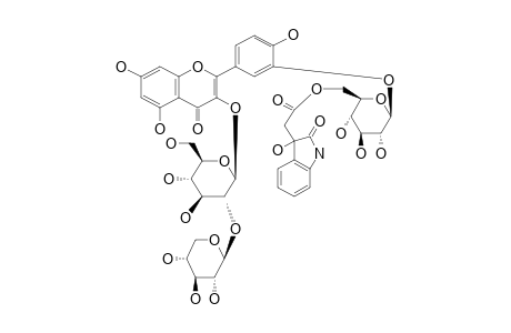 QUERCETIN-3-O-BETA-XYLOPYRANOSYL-(1->2)-BETA-GLUCOPYRANOSIDE-3'-O-(6-O-INDOLIN-2-ONE-3-HYDROXY-3-ACETYL)-BETA-GLUCOPYRANOSIDE