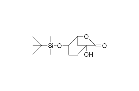 exo-1-Hydroxy-4-(T-butyl-dimethylsiloxy)-6-oxa-bicyclo(3.2.1)oct-2-en-7-one