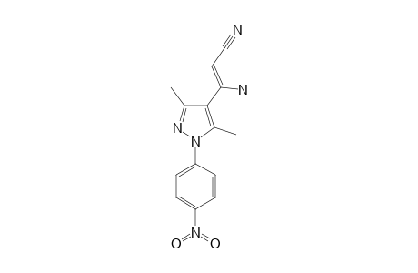 3-AMINO-3-(3,5-DIMETHYL-1-PARA-NITROPHENYLPYRAZOL-4-YL)-PROPENENITRILE