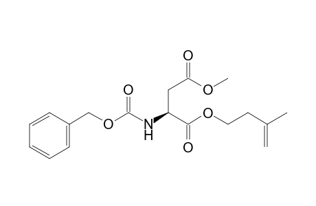 (2S)-2-Benzyloxycarbonylaminosuccinic acid 4-methyl ester 1-(3-methylbut-3-enyl)ester