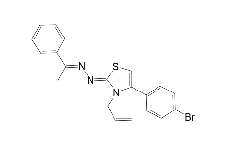 (Z)-3-Allyl-4-(4-bromophenyl)-2-[(E)-(1-phenylethylidene)-hydrazono]-2,3-dihydrothiazole