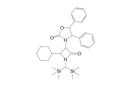 N-Bis(trimethylsilyl)methyl-2-(cyclohexyl)-3-(2-oxo-4,5-diphenyloxazolidin-3-yl)-1-azacyclobutan-4-one